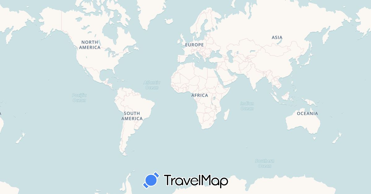 TravelMap itinerary: driving, plane, train, hiking, boat in Cambodia, Laos, Vietnam (Asia)